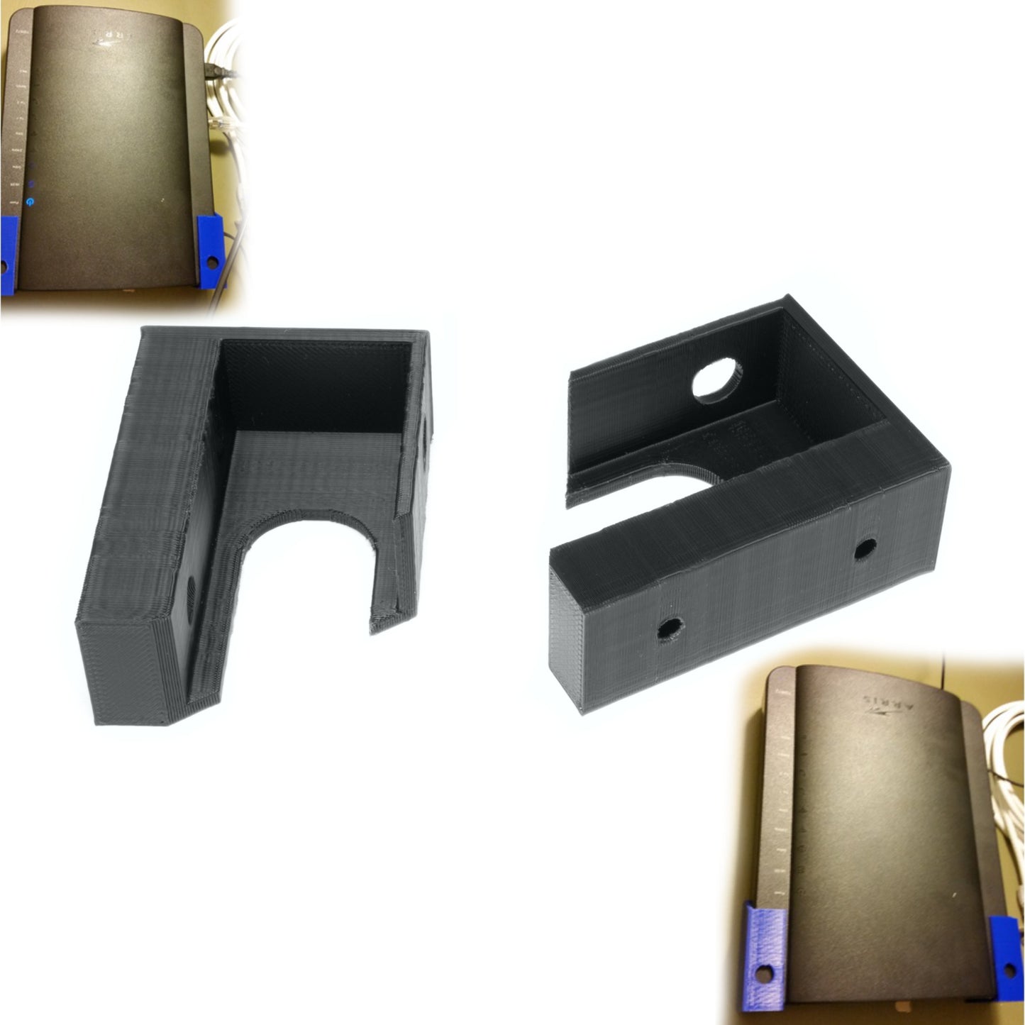 Arris TG1672 / TG6172G / DG1670 Modem Wall Mounting Brackets