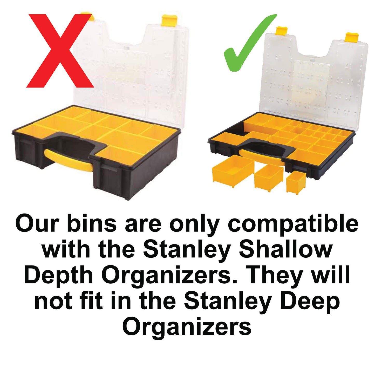 Replacement Bins for Stanley 014725 Professional Organizer