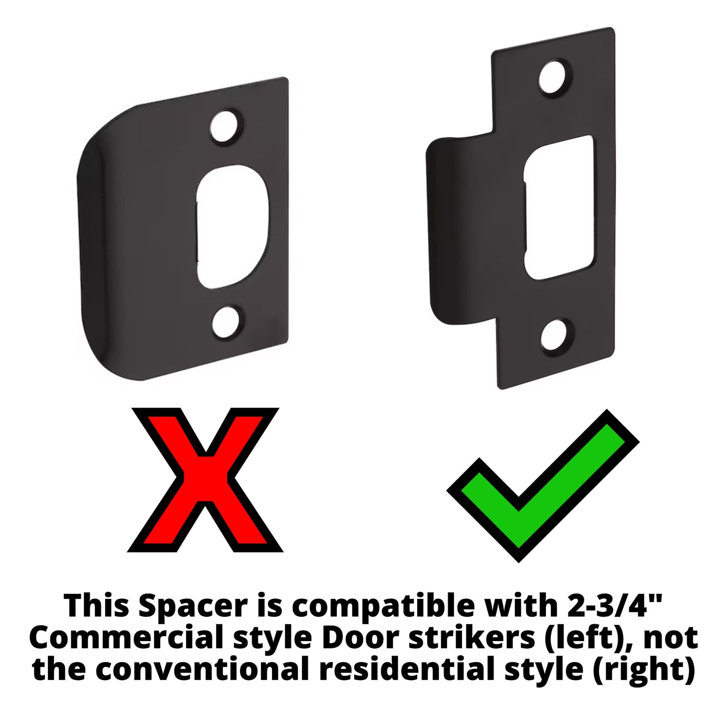 Door Striker Spacer 2-3/4" (Commercial)